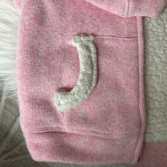 Faux Fur Lined Fleece Zip-up Sweater Jacket for Girls, size 7/8 US Polo Assn - Picture 6 of 6